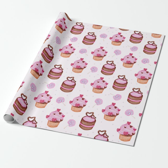 Pastries Wrapping Paper Geschenkpapier (Ungerollt)