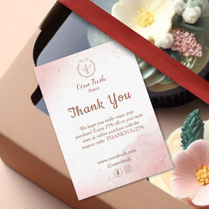 Pastry Cake Bakery Glitter Rose Gold Pink Drips Begleitkarte