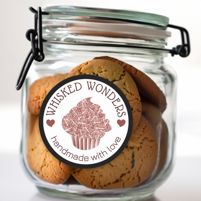 Pastry Cake Bakery Glitter Rose Gold Pink Drips Runder Aufkleber (Pastry Cake Bakery Glitter Rose Gold Pink Drips Classic Round Sticker)