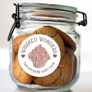 Pastry Cake Bakery Glitter Rose Gold Pink Drips Runder Aufkleber