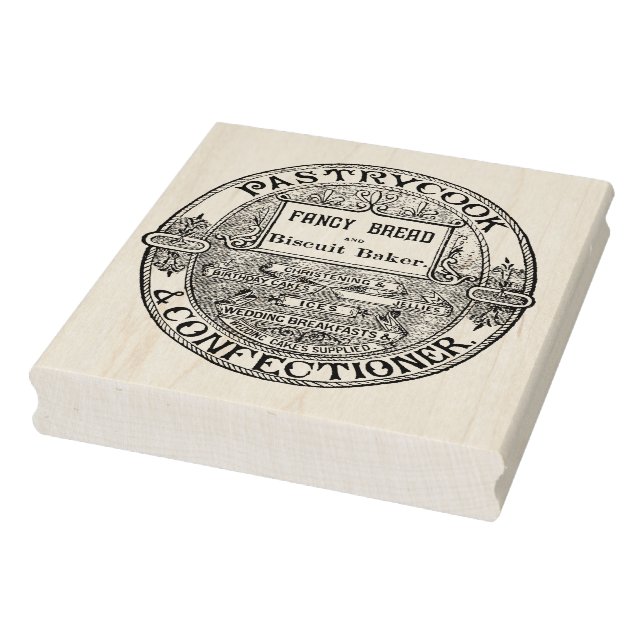 Pastry Cook Wood Art Briefmarke Gummistempel (Stempel)