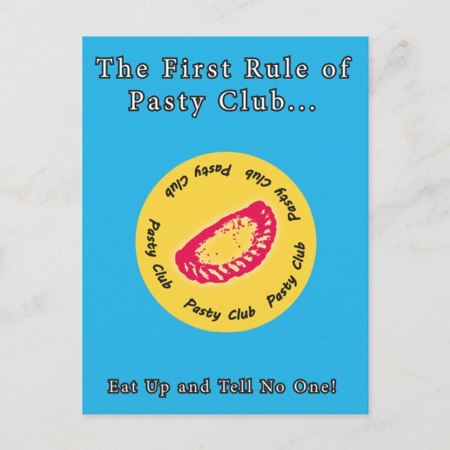Pasty Club, alle Lieben ein Pasty! Postkarte (Vorderseite)