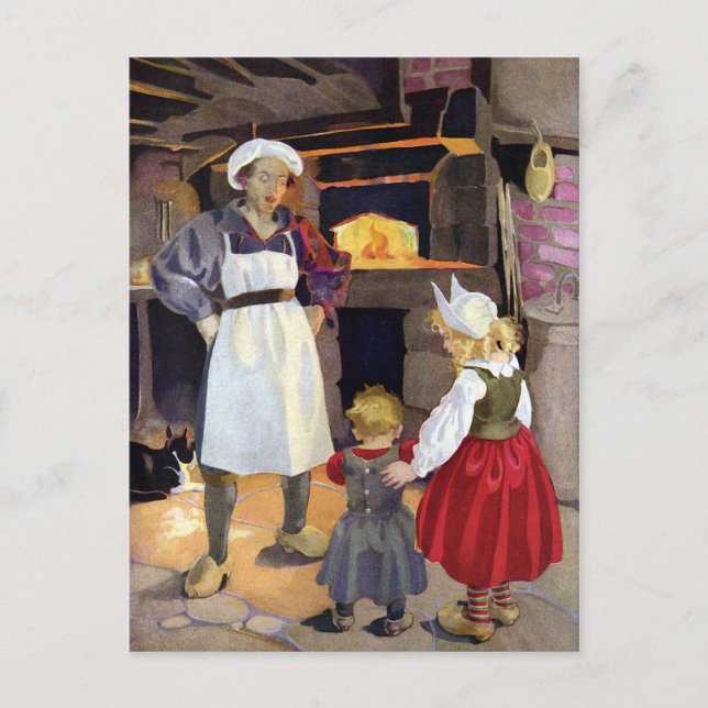 Pat-A-Cake Baker and Children Kinderzimmer Rhyme Postkarte (Vorderseite)