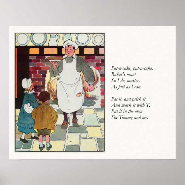 Pat-a-cake, pat-a-cake, Baker's man Poster (Vorne)