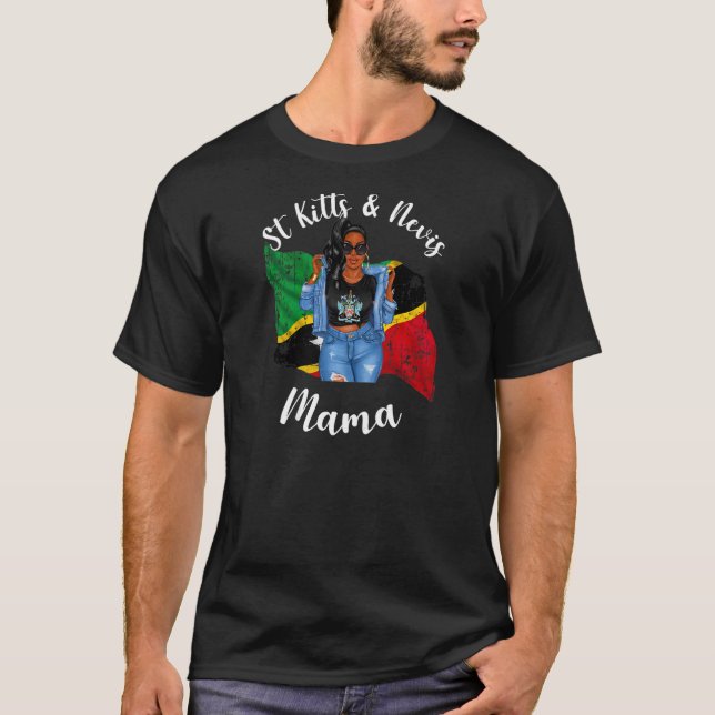 Pat Coates, die Niedliche St Kitts und Nevis Mama  T-Shirt (Vorderseite)