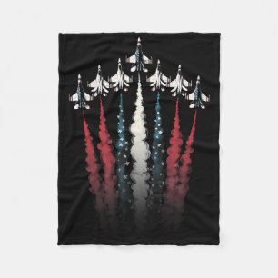 Pat. Juli: Jet Jet Airplane American Flag 4. Fleecedecke