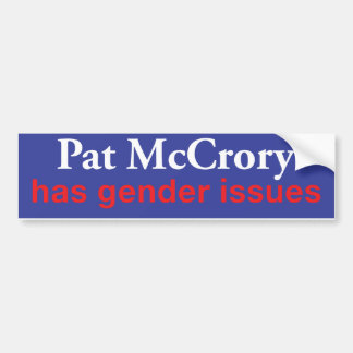 Pat McCrory hat Geschlechts-Fragen Autoaufkleber