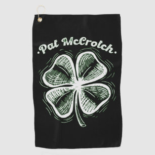 Pat McCrotch zum Glück des Irish St Patricks Day Golfhandtuch