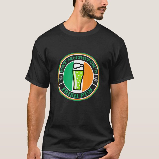 Pat Mccrotchs Irish Pub Green Beer St Patricks T-Shirt (Vorderseite)