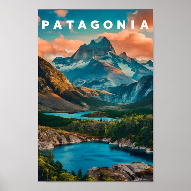 Patagonia Argentinien Berühmter Reiseort Poster (Vorne)