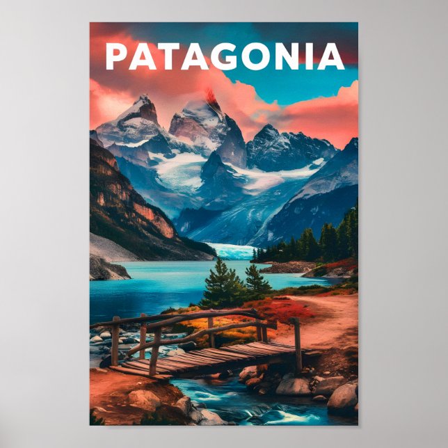 Patagonia Argentinien Berühmter Reiseort Poster (Vorne)