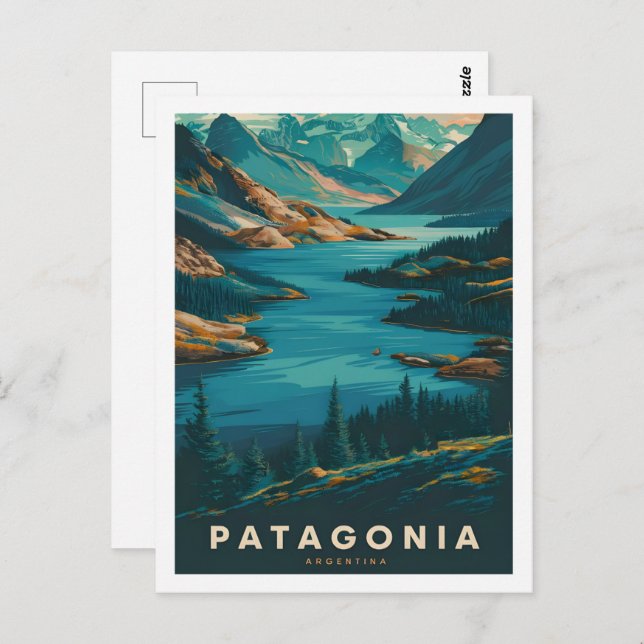 Patagonia Argentinien Berühmter Reiseort Postkarte (Vorne/Hinten)