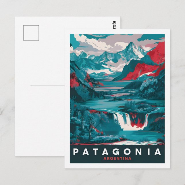 Patagonia Argentinien Berühmter Reiseort Postkarte (Vorne/Hinten)