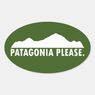 Patagonia bitte ovaler aufkleber