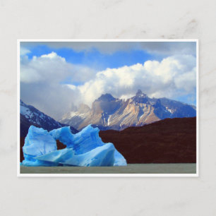 Patagonia blue iceberg postkarte