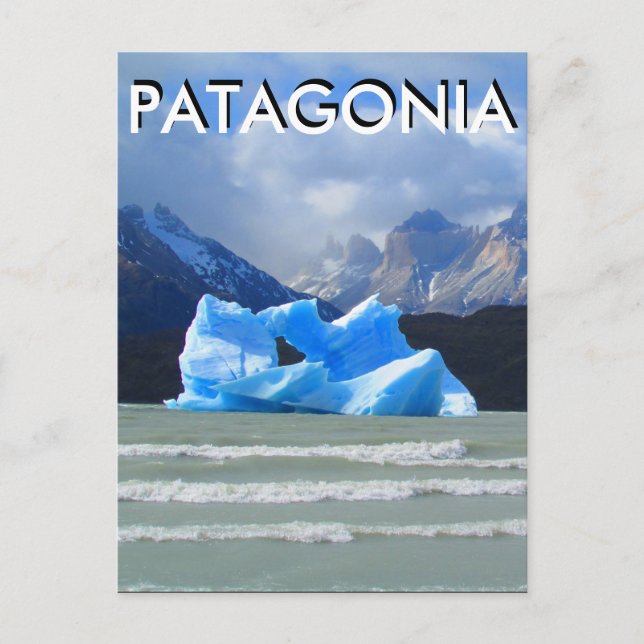 Patagonia iceberg grau postkarte (Vorderseite)