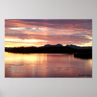 Patagonia Lake Sunset 1 Poster