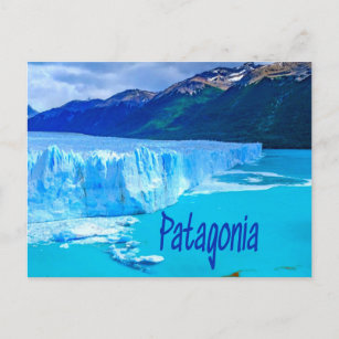 Patagonia South America Glacier and Mountains Postkarte