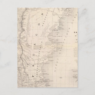 Patagonia, Tierra del Fuego, Falkland Postkarte