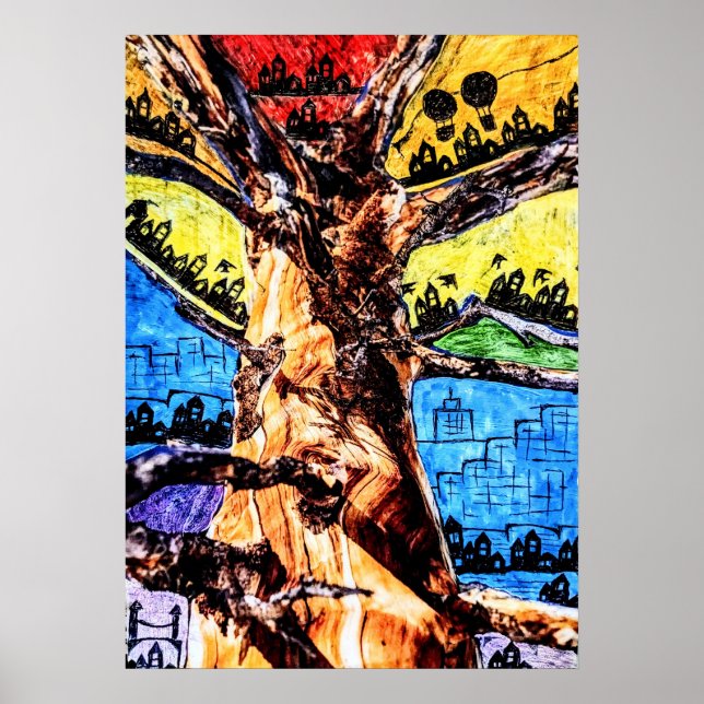 Patagonia Treetown Poster (Vorne)