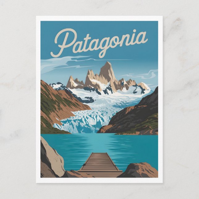 Patagonia Vintag Postkarte (Vorderseite)