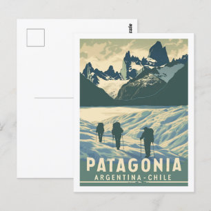 Patagonien Argentinien Chile Vintage Reiseort Postkarte