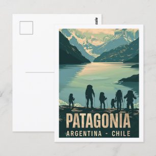 Patagonien Argentinien Chile Vintage Reiseort Postkarte