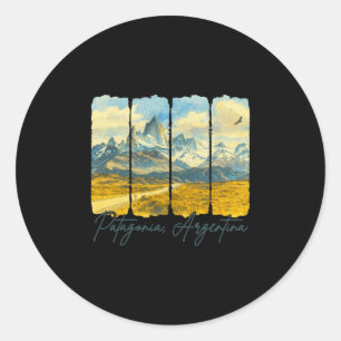 Patagonien Argentinien Reisepinselstrich Patagoni Runder Aufkleber