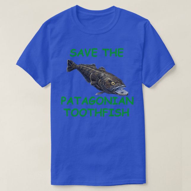 Patagonischer Zahnfisch-Appell T-Shirt (Design vorne)