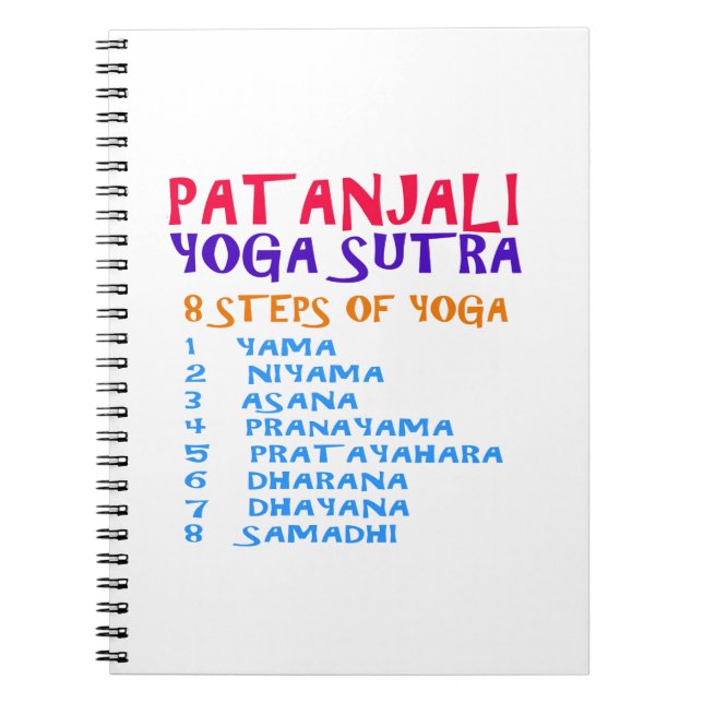 PATANJALI Yoga Sutra Zusammenstellungs-Liste Notizblock (Vorderseite)