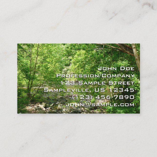 Patapsco River View Maryland Nature Fotografy Visitenkarte (Vorderseite)