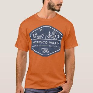 Patapsco Valley Staat Park Blue Abzeichen T-Shirt