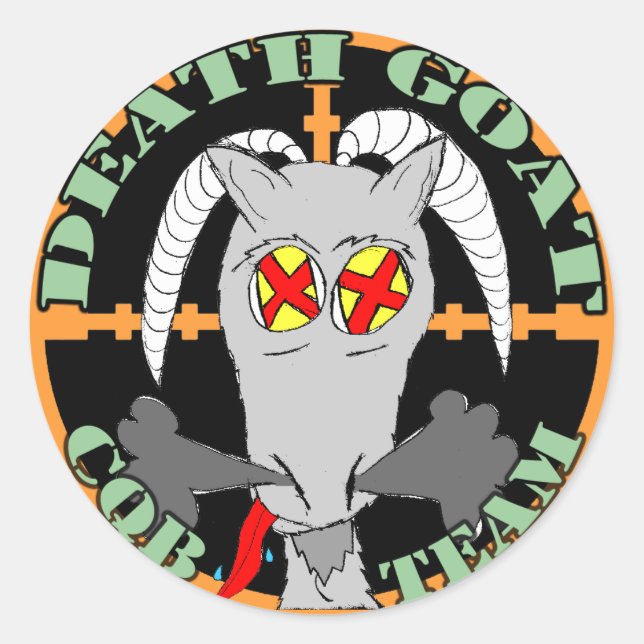 Patch-Aufkleber für die Death Goat CQB Team Runder Aufkleber (Vorderseite)