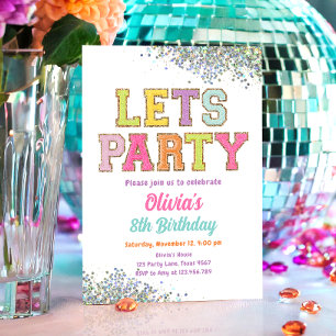 Patch Briefe Varsity Fashion Preppy Teen Geburtsta Einladung