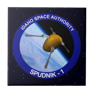 Patch für die Satellitenmission von Idaho Spudnik Fliese