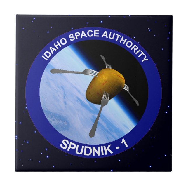 Patch für die Satellitenmission von Idaho Spudnik Fliese (Vorderseite)