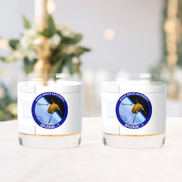 Patch für die Satellitenmission von Idaho Spudnik Whiskyglas