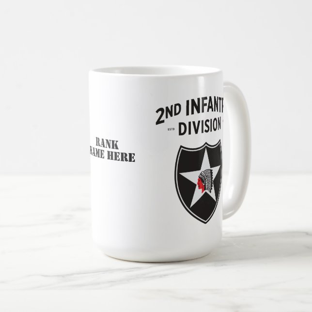 Patch für die zweite Infanterie-Division - Anpassb Kaffeetasse (VorderseiteRechts)