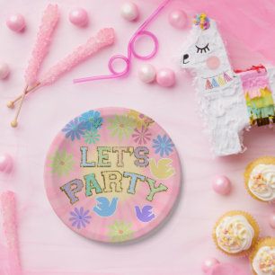 Patch Letter Birthday Party Retro Preppy Hippie Pappteller