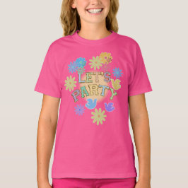 Patch Letter Birthday Party Retro Preppy Hippie T-Shirt