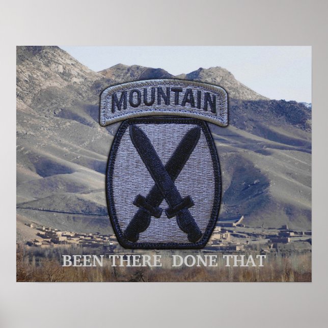 Patch Poster der 10. Mountain Division Fort Drum (Vorne)