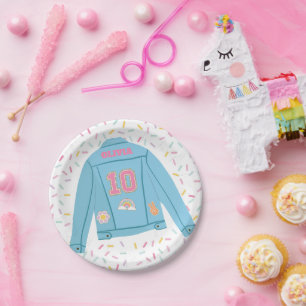 Patch Preppy Jean Jacke 10. Geburtstag Pappteller