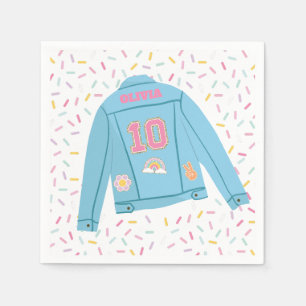 Patch Preppy Jean Jacket 10. Geburtstag Serviette