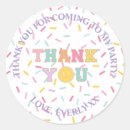 Patch Preppy Letter vielen Dank Runder Aufkleber