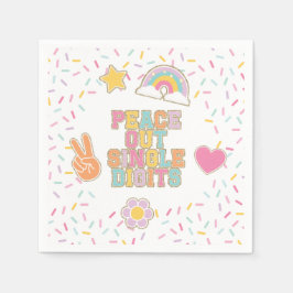 Patch Preppy Peace Out Single Digits 10. Geburtsta Serviette