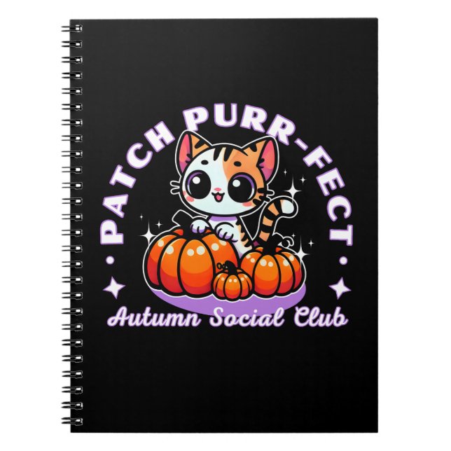 Patch purr-fect - Cat Pumpkin Patch Notebook Notizblock (Vorderseite)