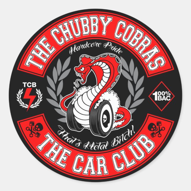 Patch Red 1.5" Runder Aufkleber (Vorderseite)