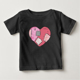Patched Heart Goth Baby Baby T-shirt