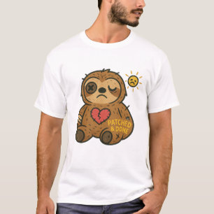 Patched Sloth Tee — Traurig aber weich