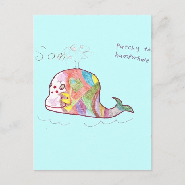 PATCHIEREN SIE DIE HUMMPWALE POSTKARTE (Vorderseite)
